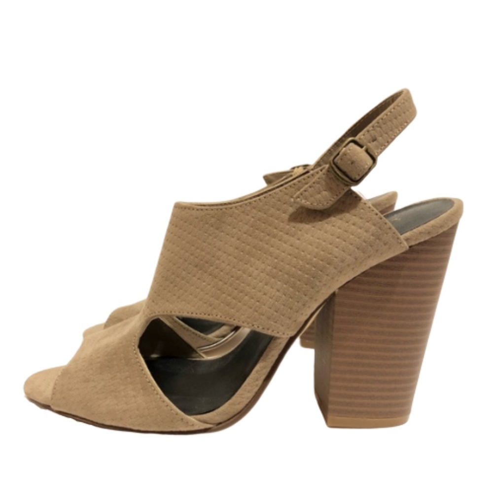 INDIGO RD | CHUNKY BROWN CUTOUT SLINGBACK HEEL